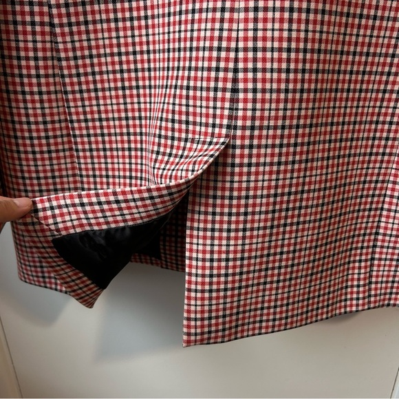 New Wilfred Red Check Double Breasted Blazer - Picture 10 of 14